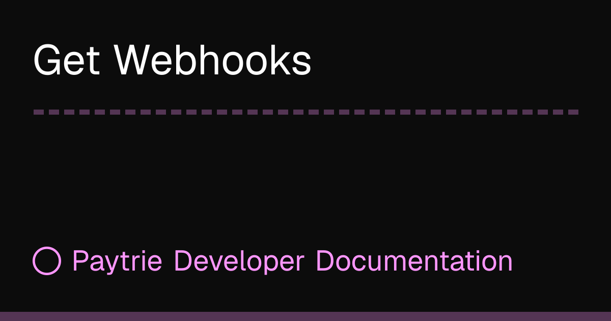 Get Webhooks